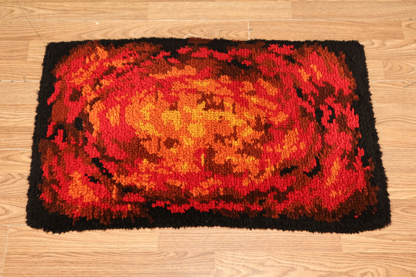 Small Lava Latch Hook Rug