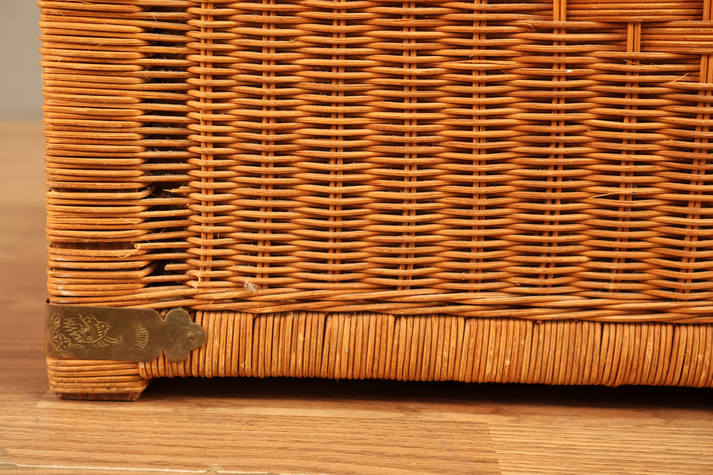 Country Wicker & Brass Chest