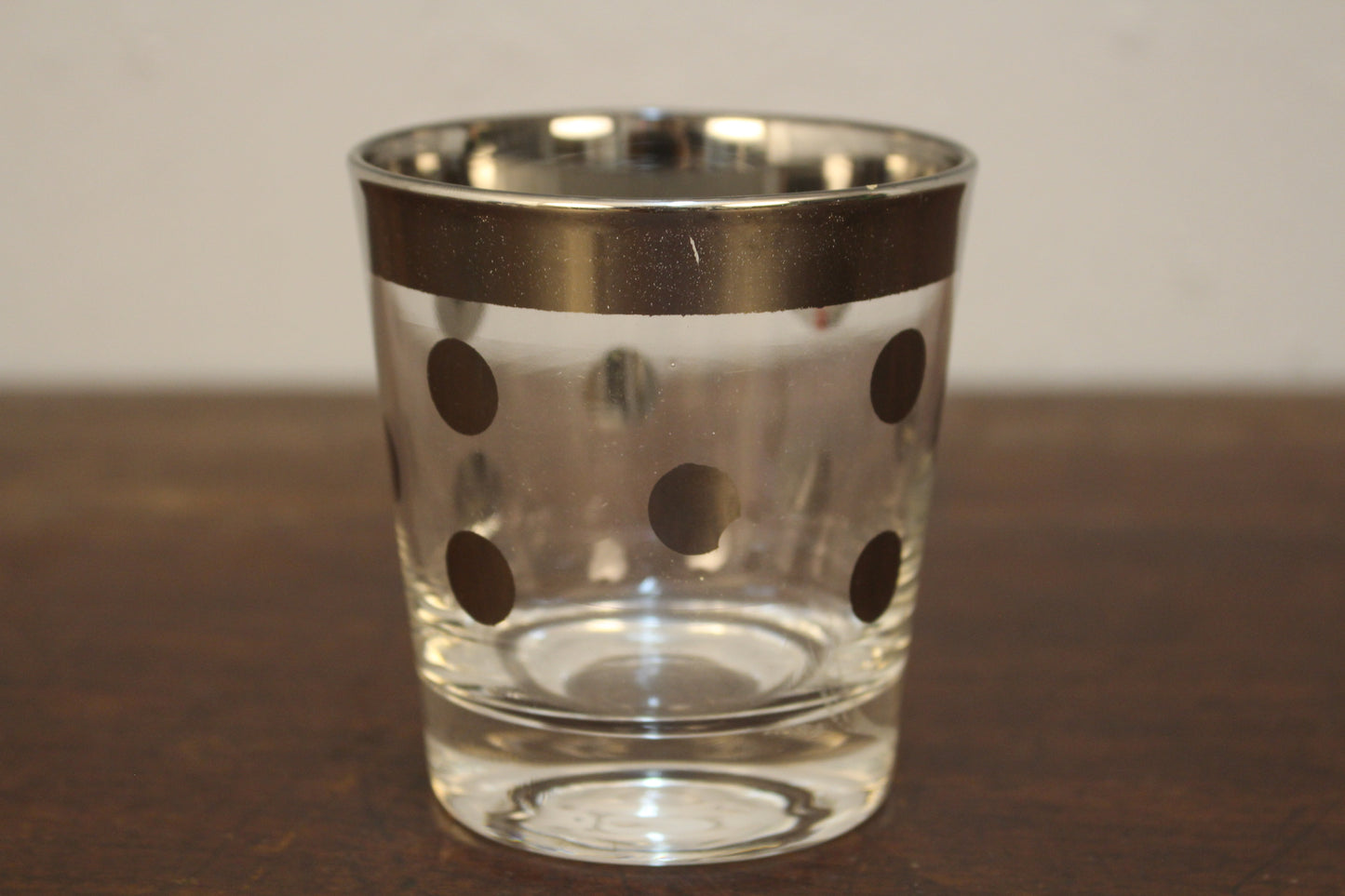 Set of 5 Silver Polka Dot Glasses