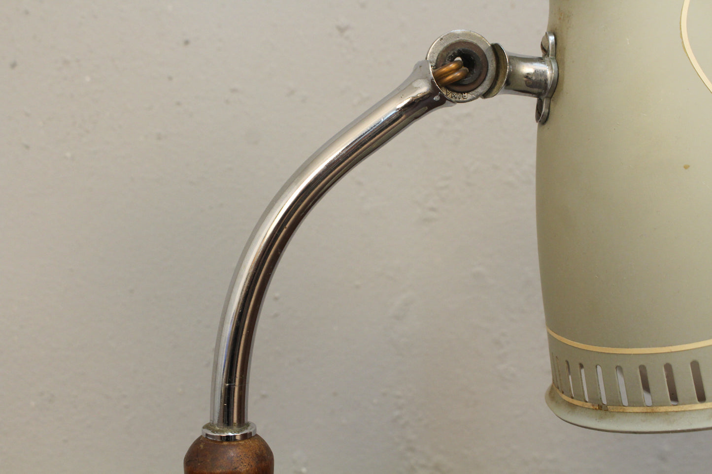 Atomic Walnut & Metal Table Lamp