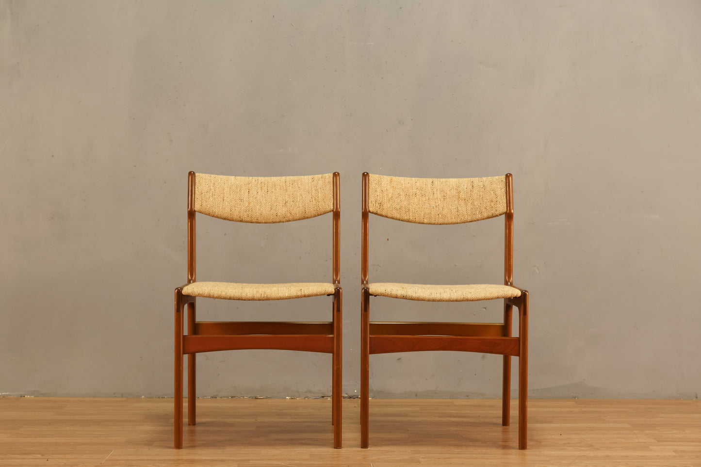 Erik Buch Danish Teak & Oatmeal Side Chair
