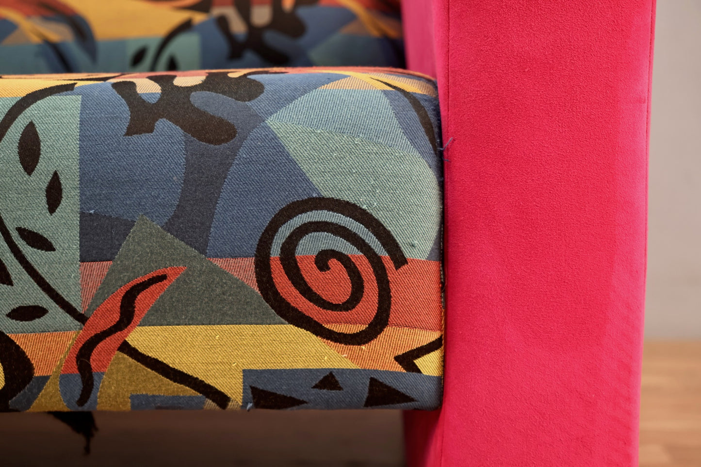 Groovy Hot Pink Loveseat - Online Only