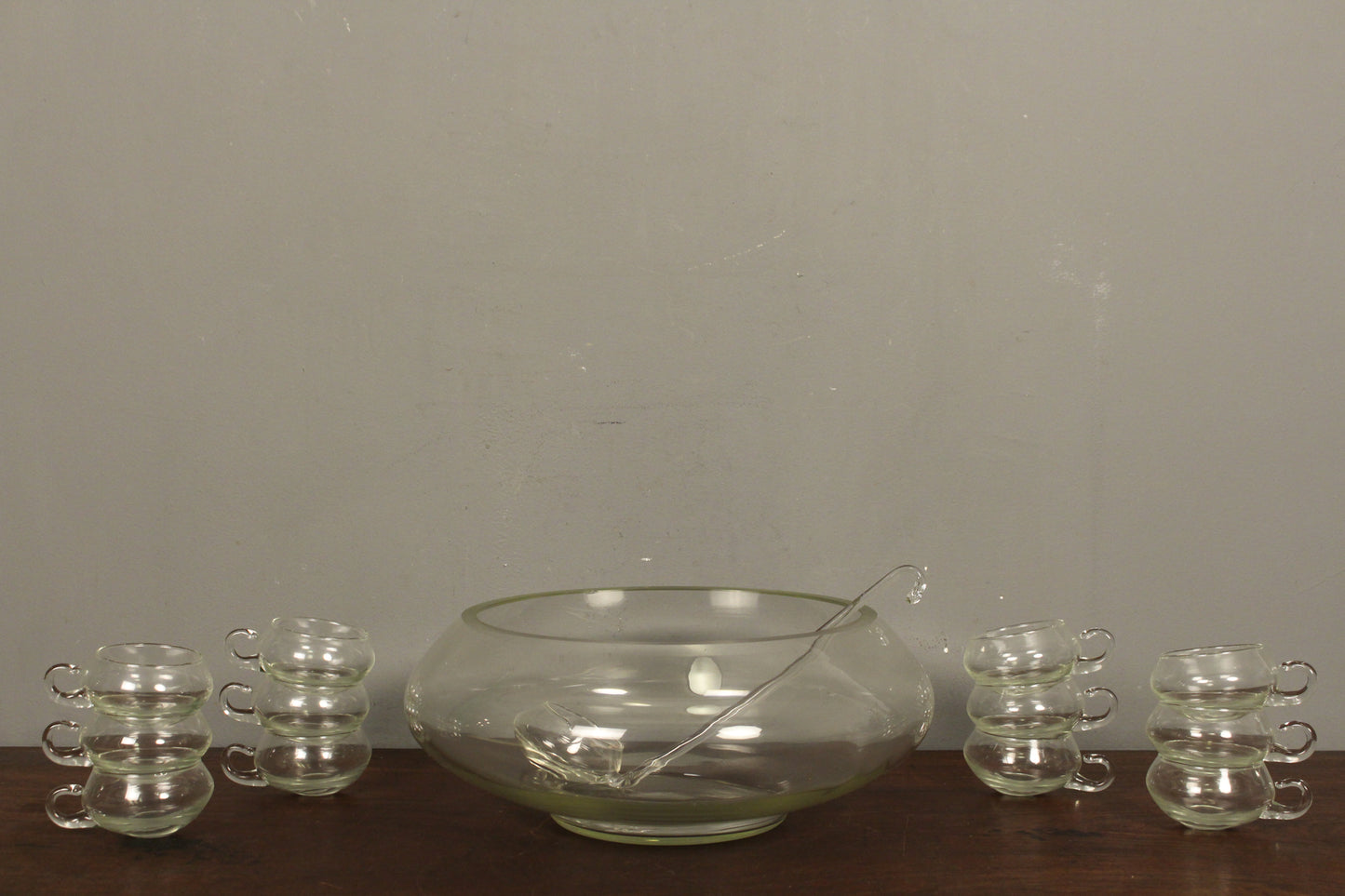 "Moderno" Glass Punch Bowl Set