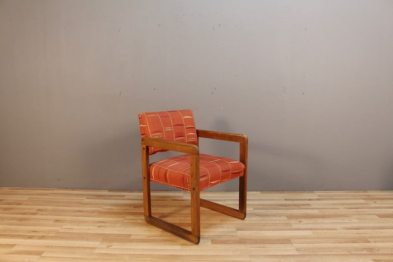 Oak & Blood Orange Armchair