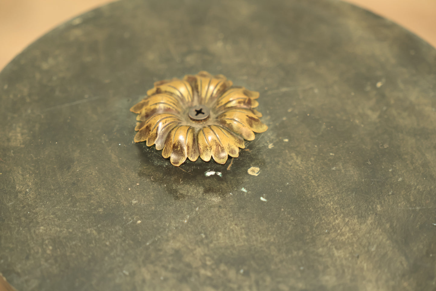 Ornate Carved & Glass Side Table - ONLINE ONLY