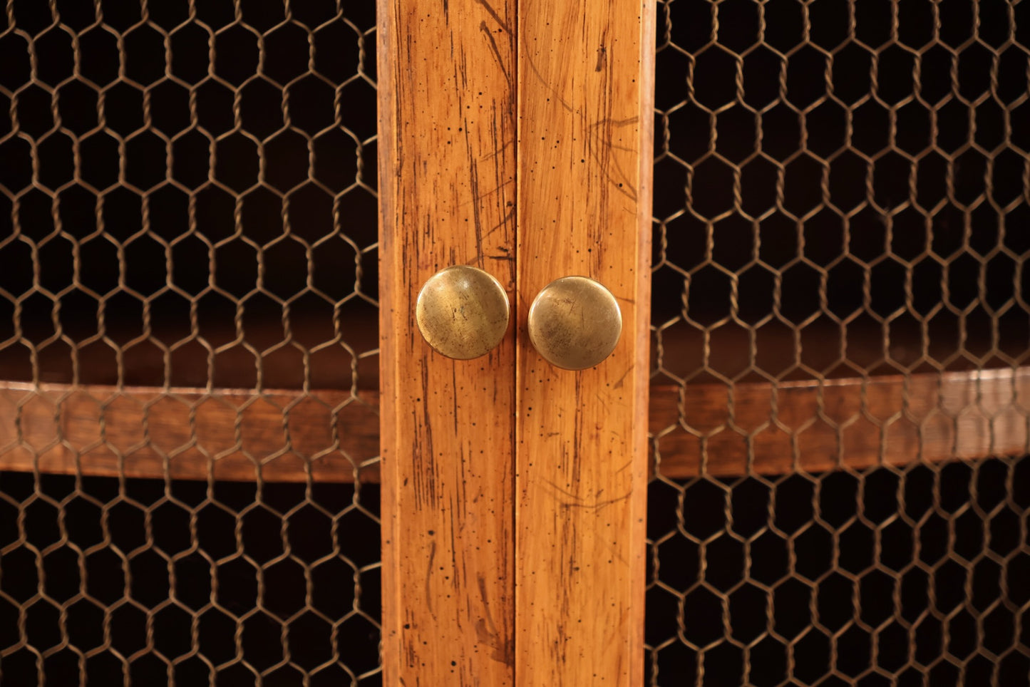 Baker Mesh-Door Drum End Table