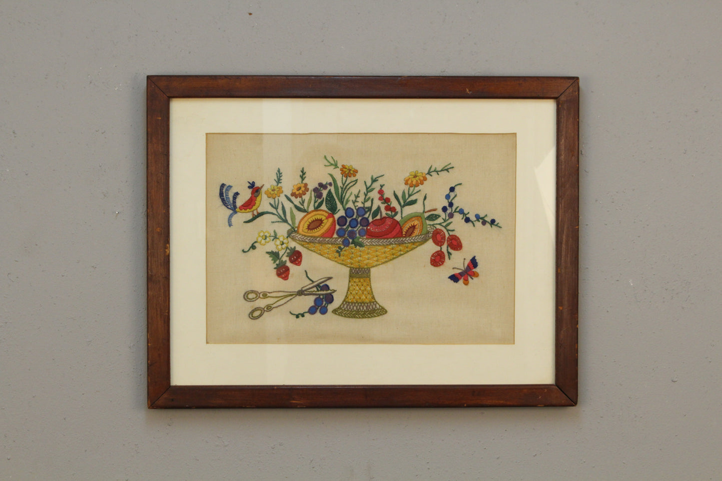 "Fruit & Florals" Needlepoint Art