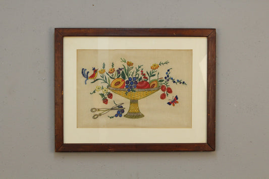 "Fruit & Florals" Needlepoint Art