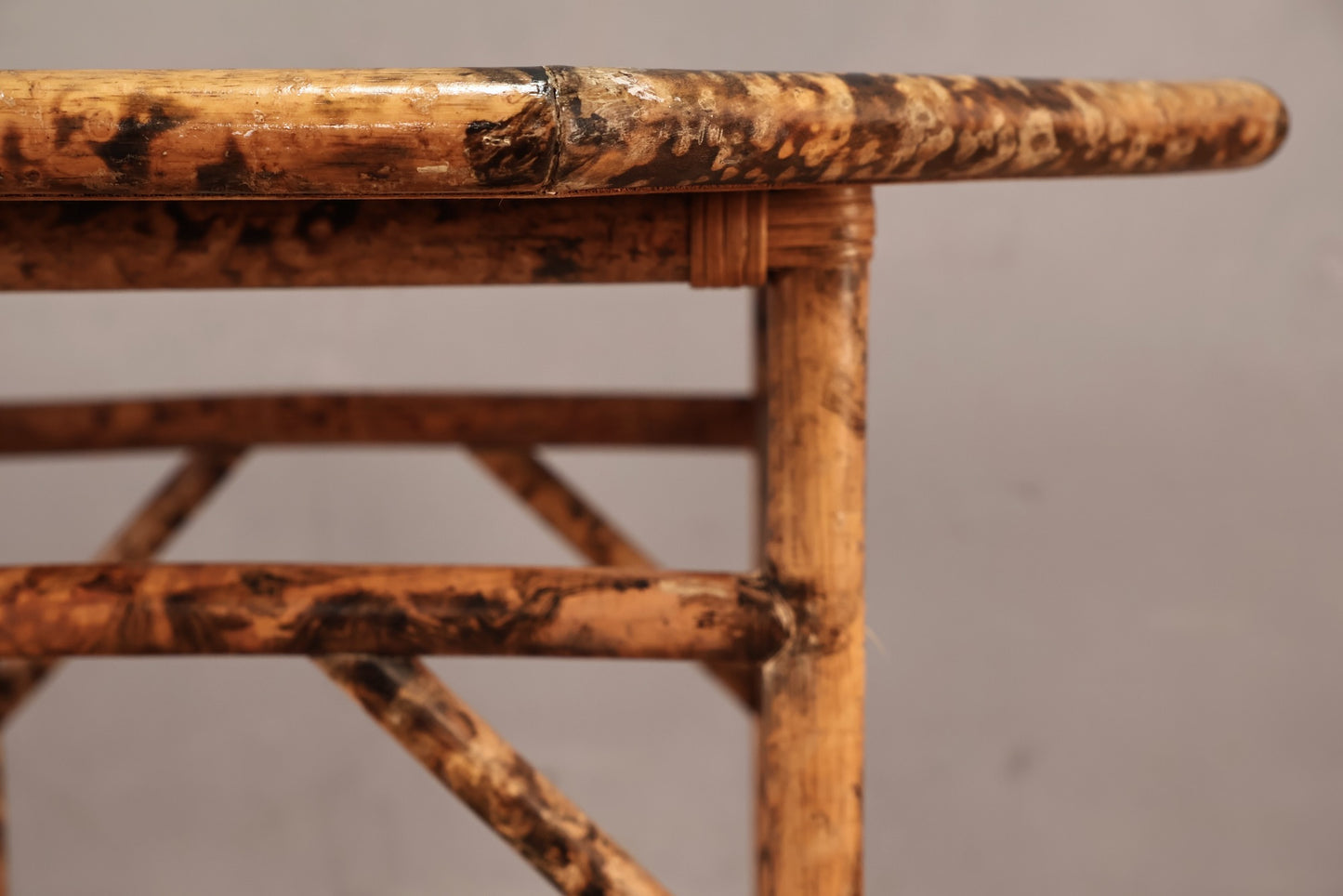 Tortoise Bamboo Octagonal End Table - Online Only