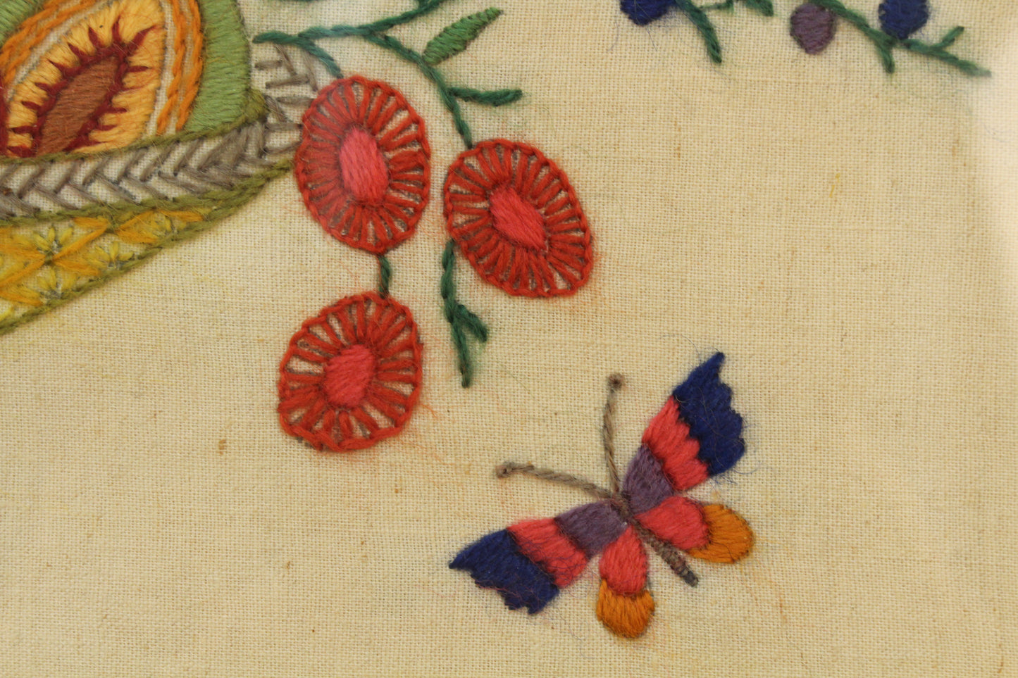 "Fruit & Florals" Needlepoint Art