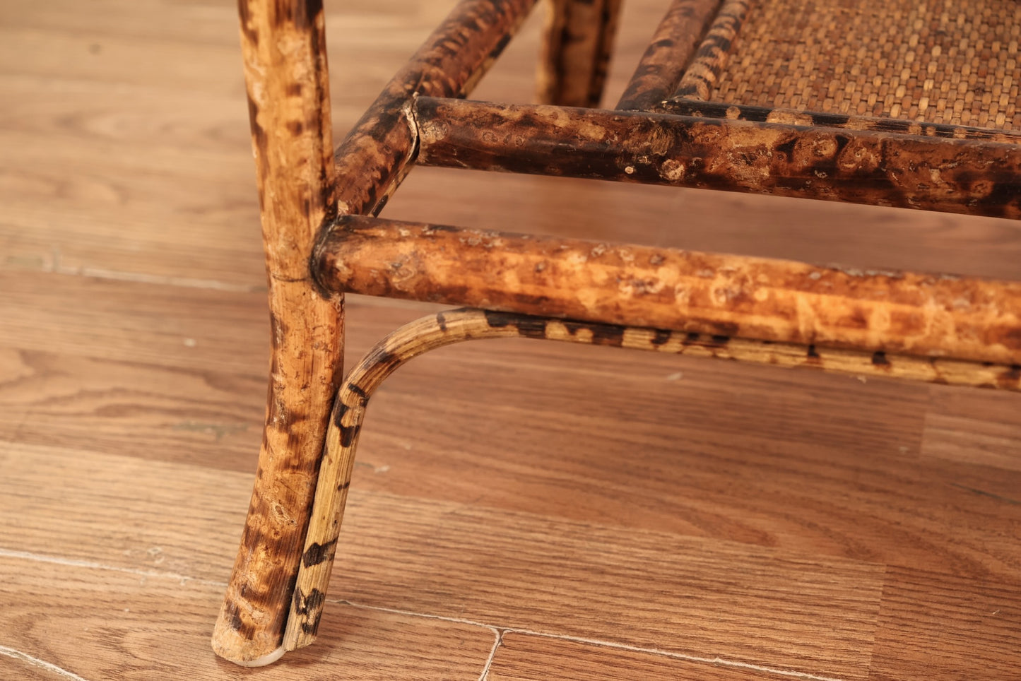 Tortoise Bamboo Octagonal End Table - Online Only