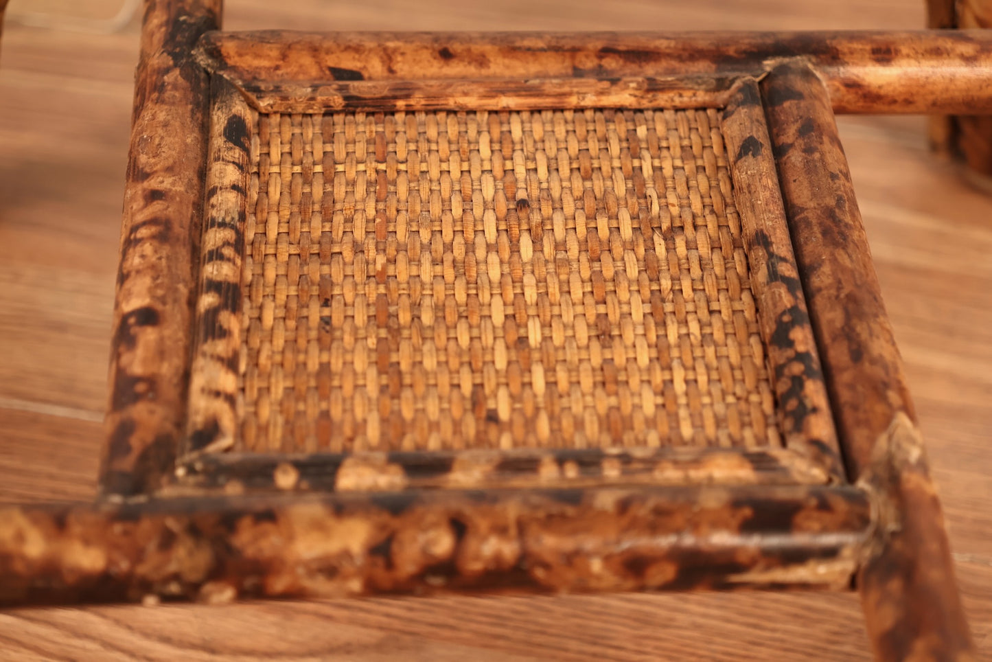 Tortoise Bamboo Octagonal End Table - Online Only