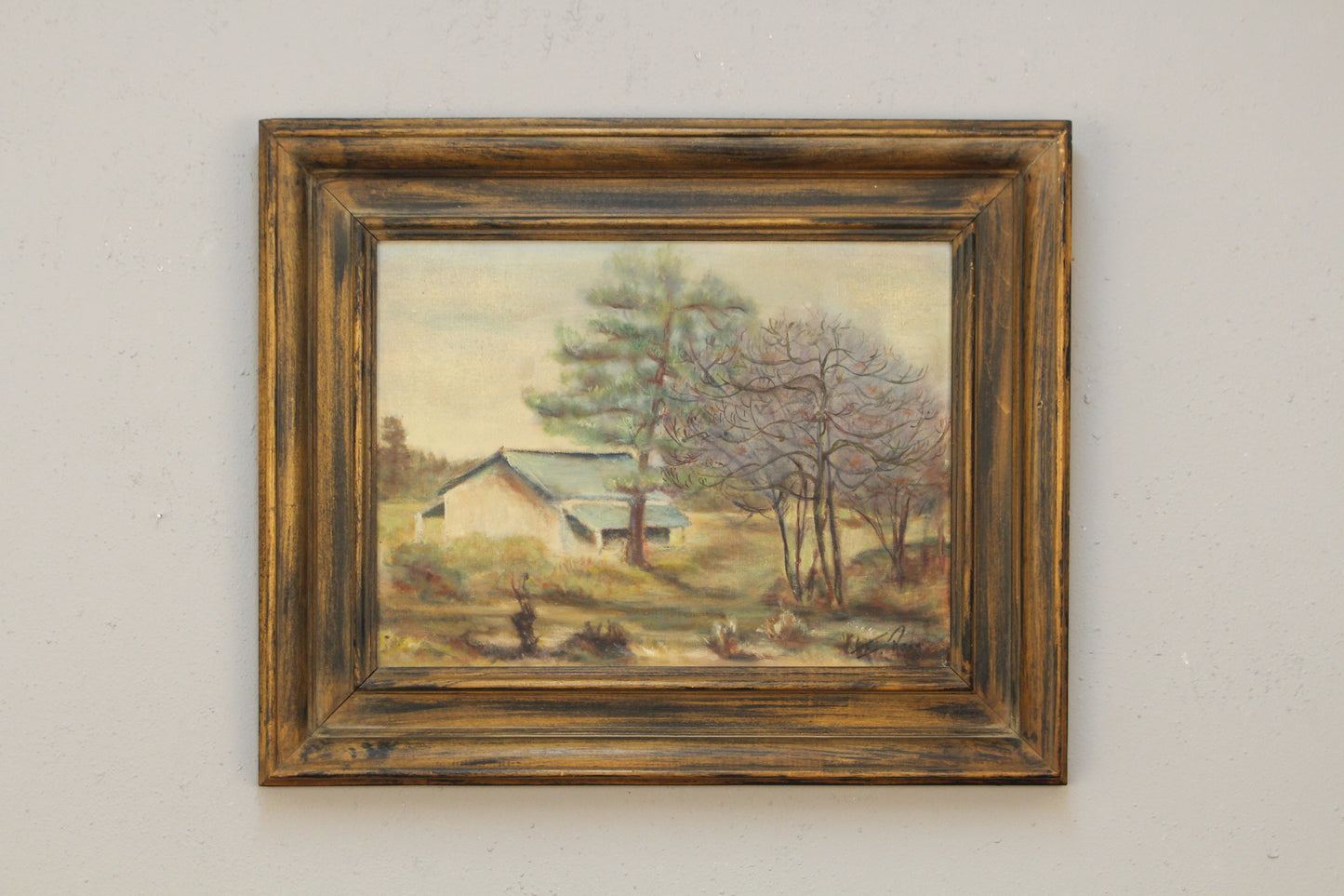 Antique "Misty Morning" Painting