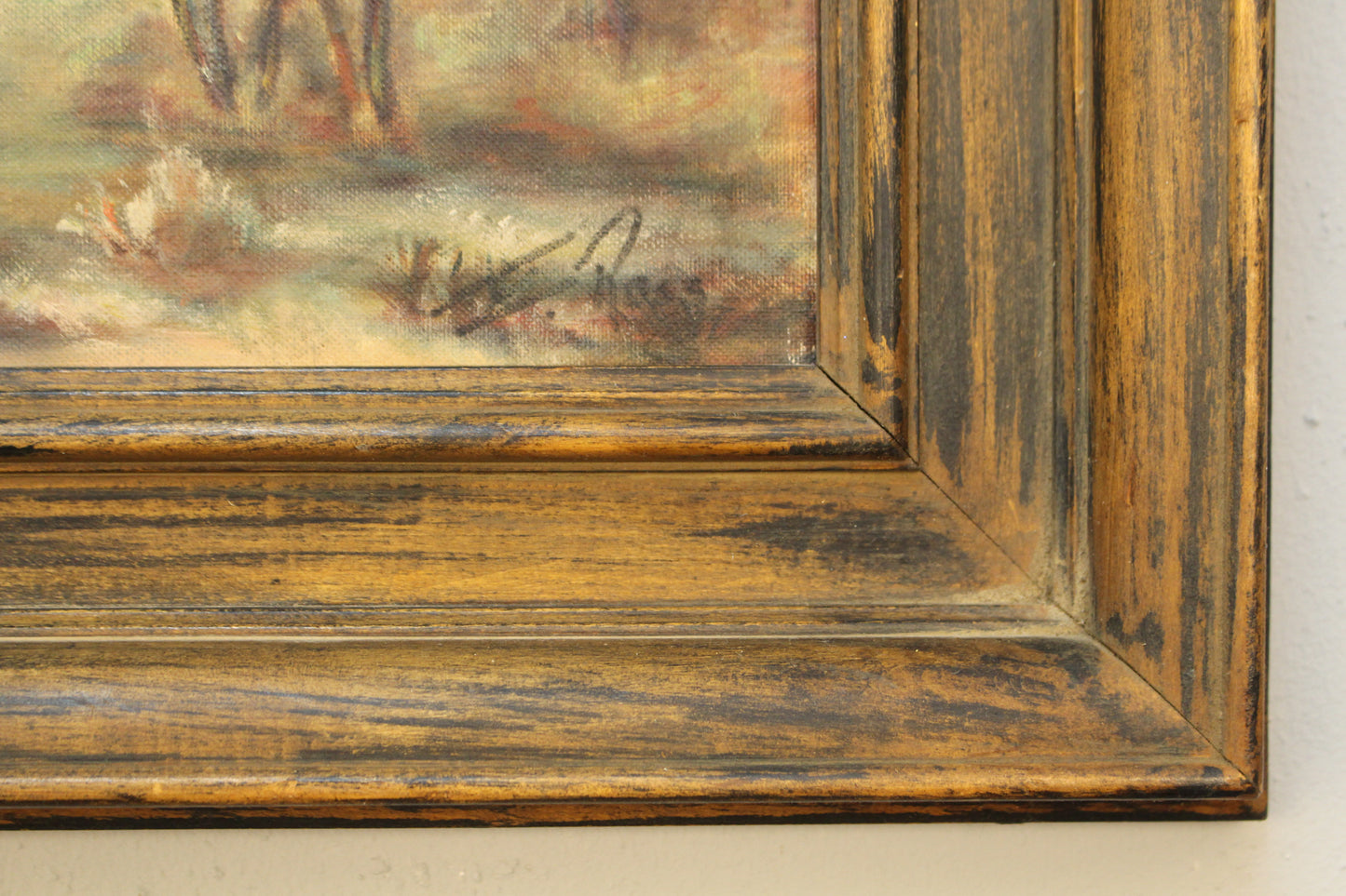 Antique "Misty Morning" Painting