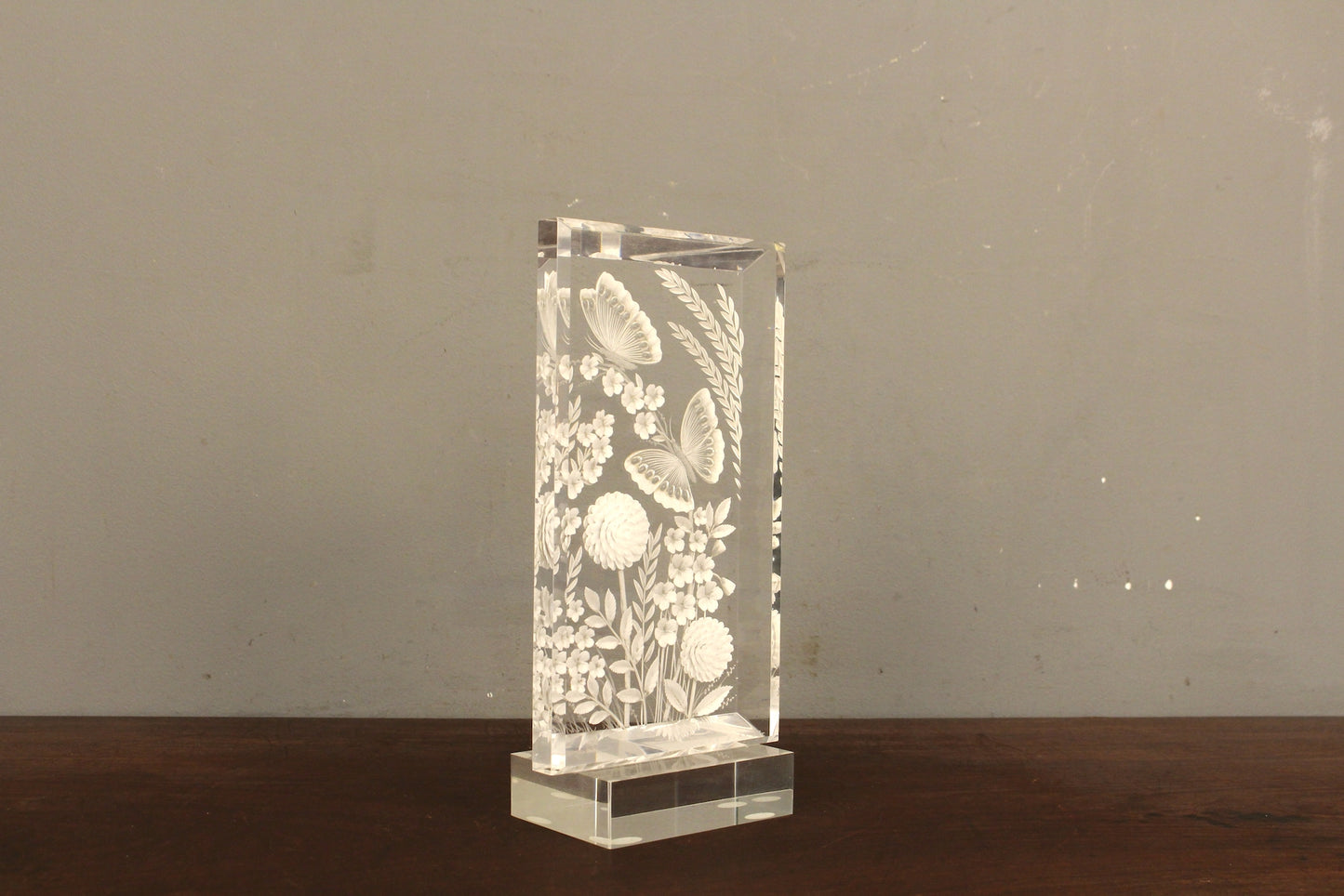 Etched Lucite Sculpture