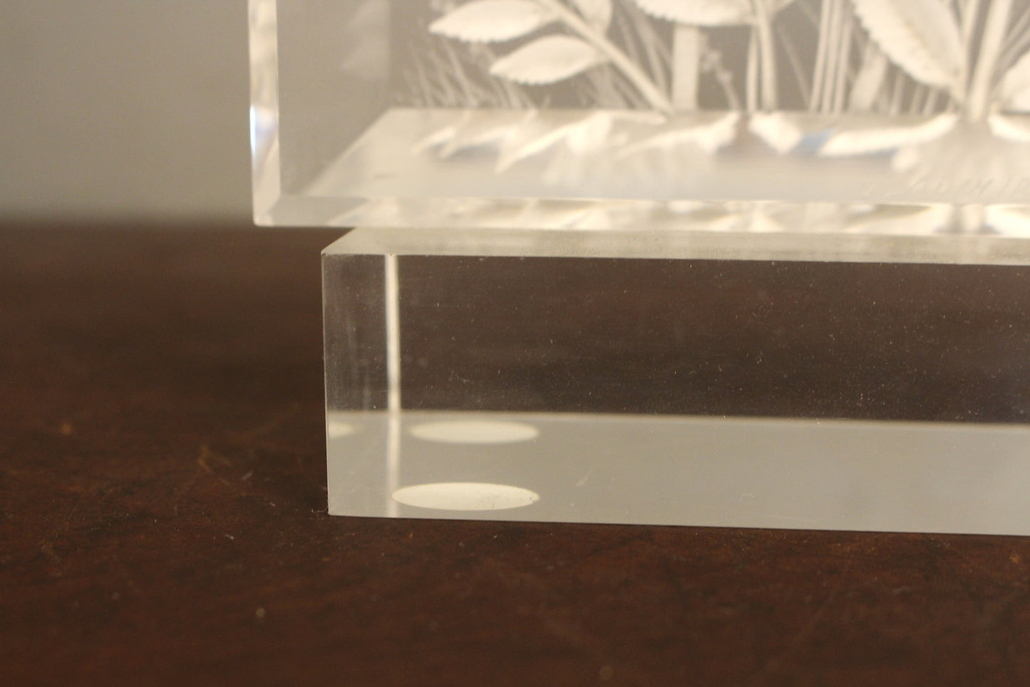 Etched Lucite Sculpture