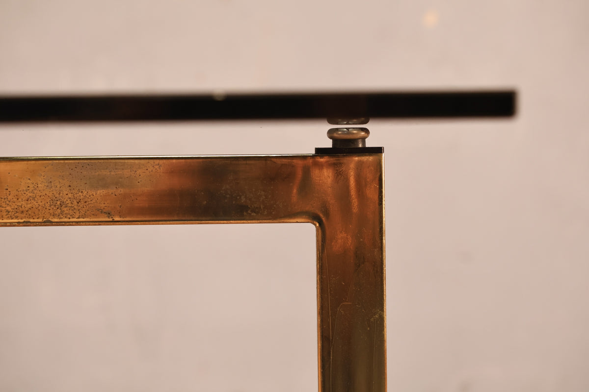 Smoked Glass & Brass Side Table - ONLINE ONLY