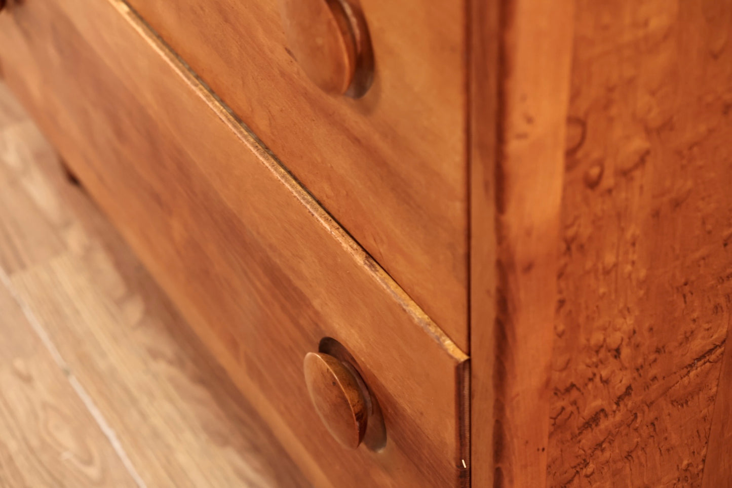 Mid Century Pine 4-Drawer Dresser