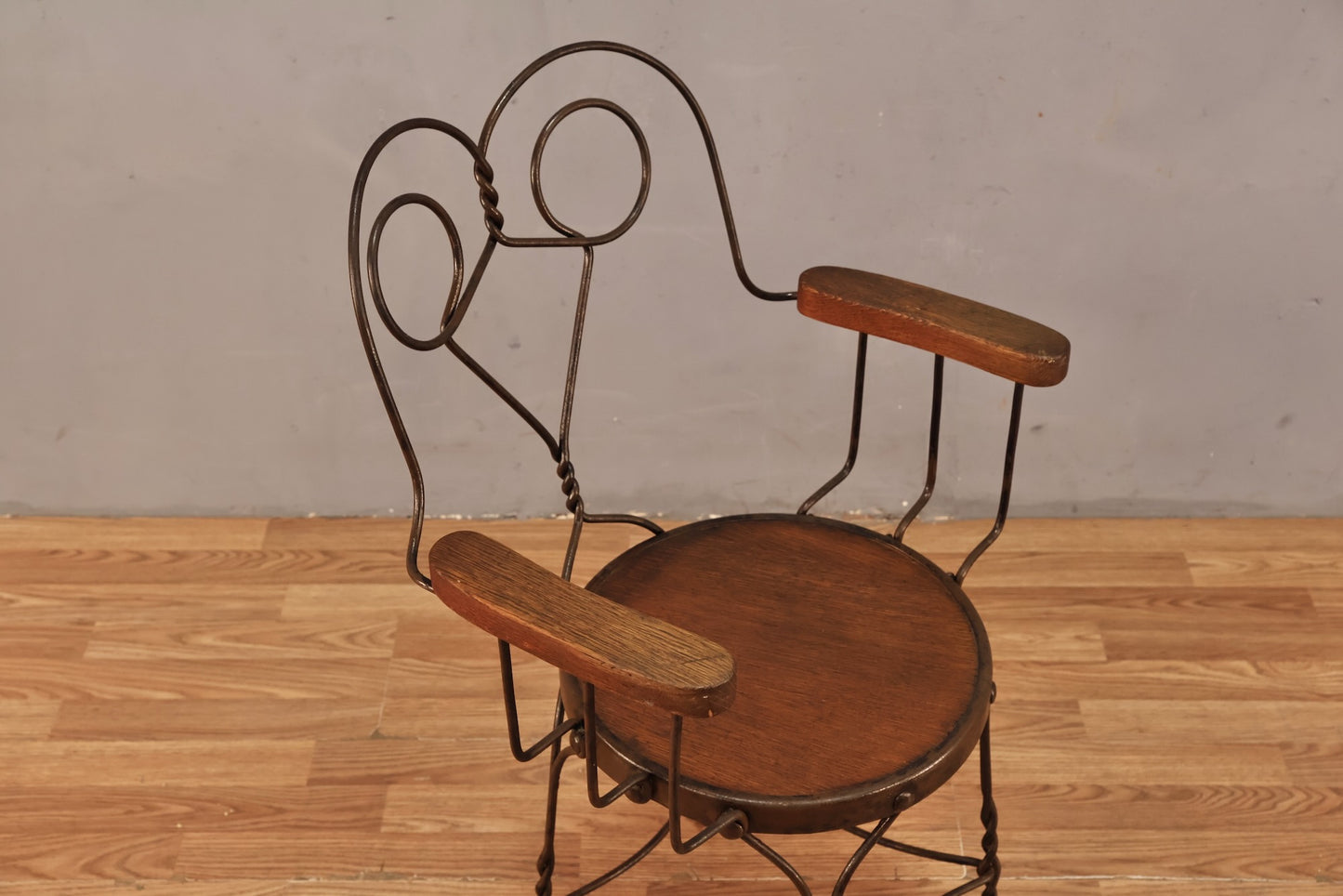 Iron & Wood Ice Cream Parlor Armchair - Online Only