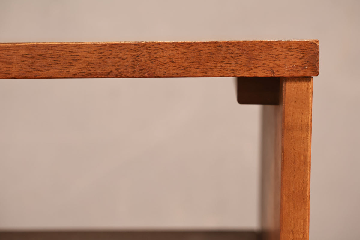 Walnut & Laminate 1-Drawer Nightstand
