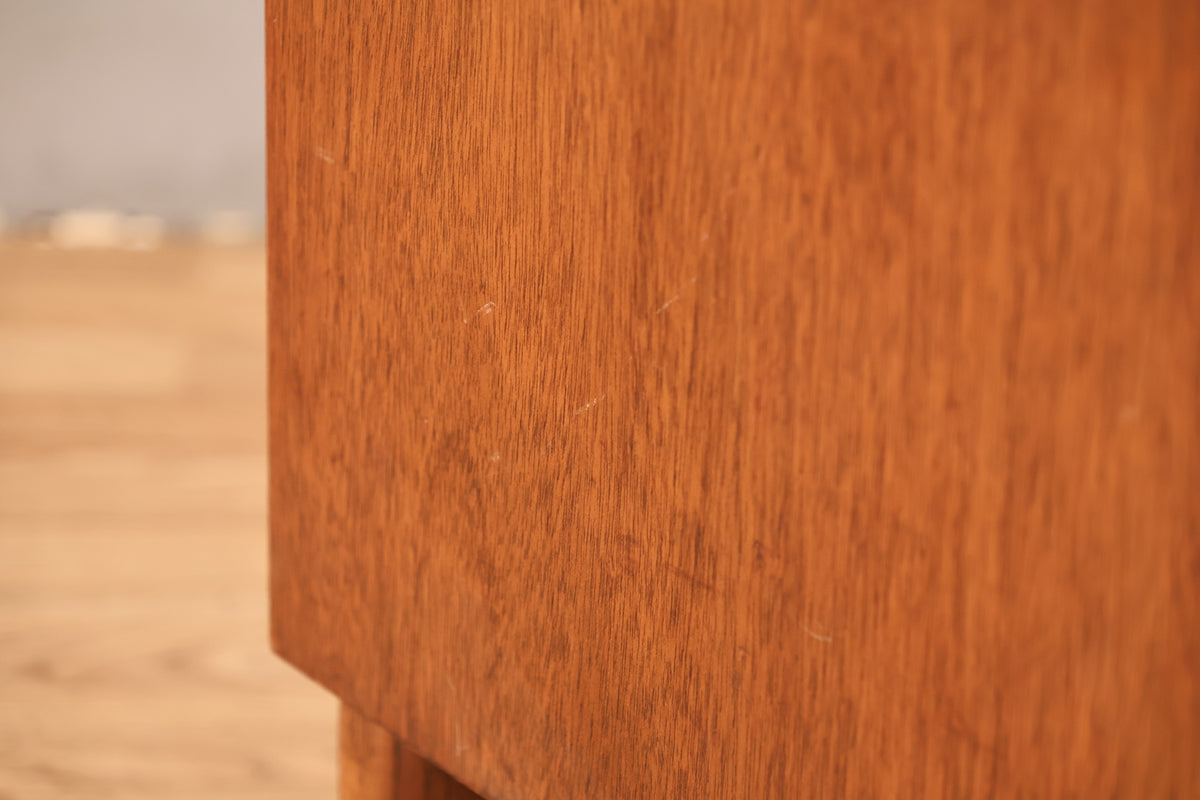 Walnut & Laminate 1-Drawer Nightstand