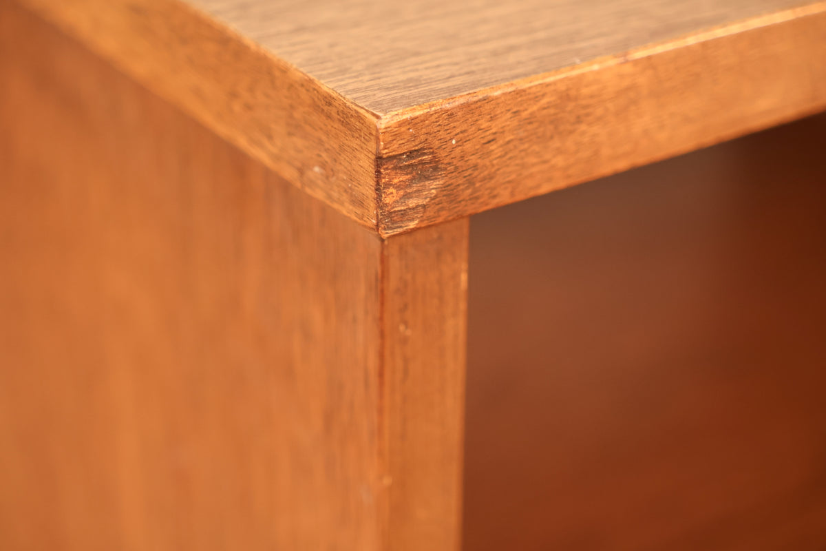 Walnut & Laminate 1-Drawer Nightstand