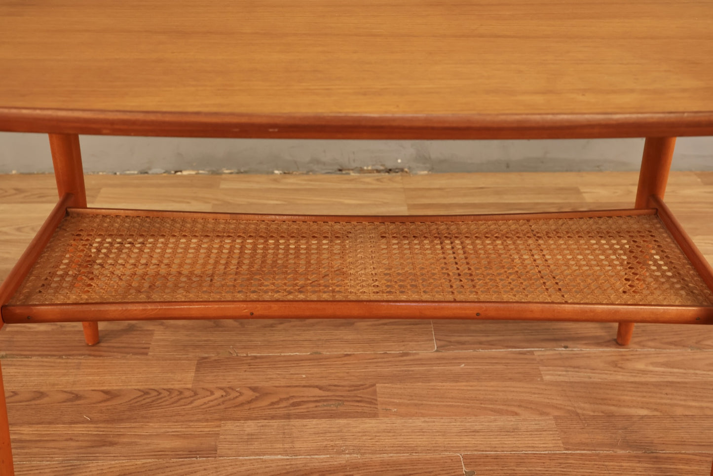 Teak & Cane 2-Tier Coffee Table