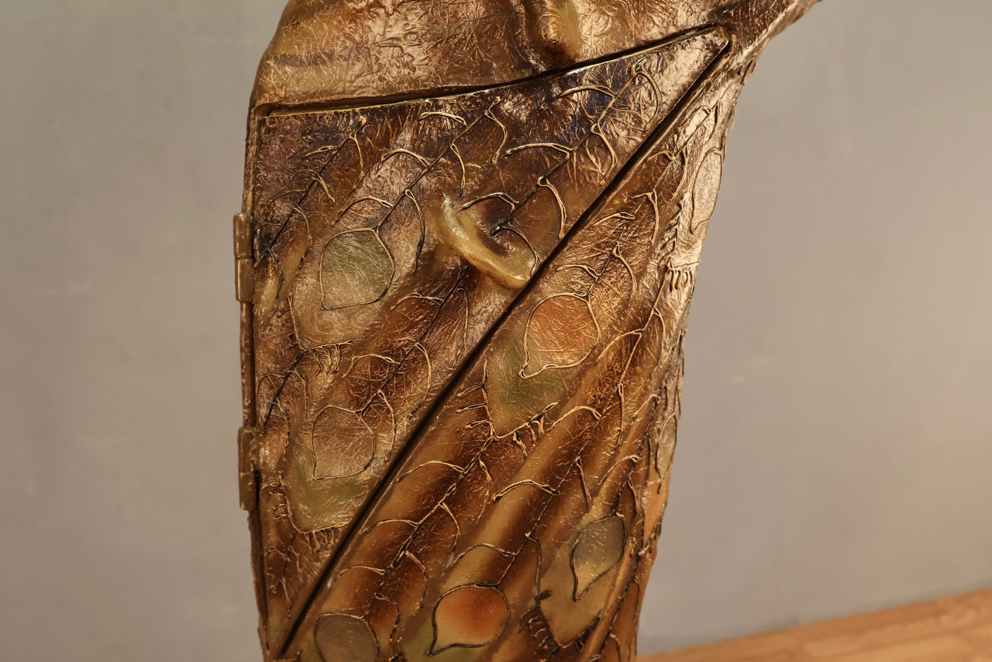 Large Fiberglass Peacock Floor Lamp - ONLINE ONLY