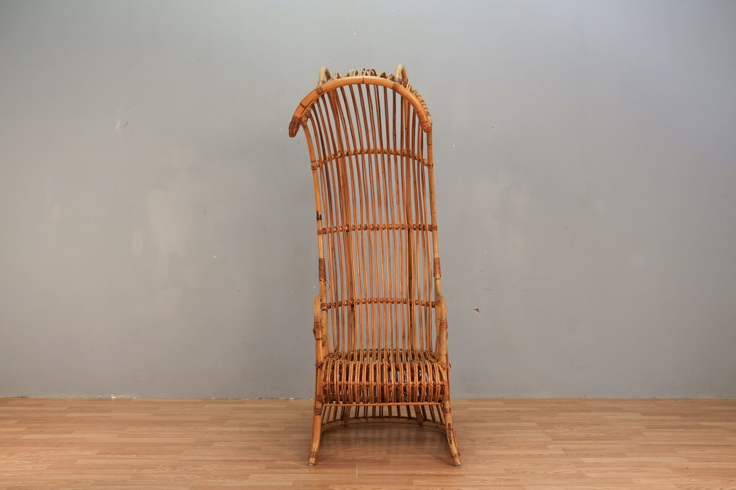 Tall Bamboo & Rattan Porter's Chair