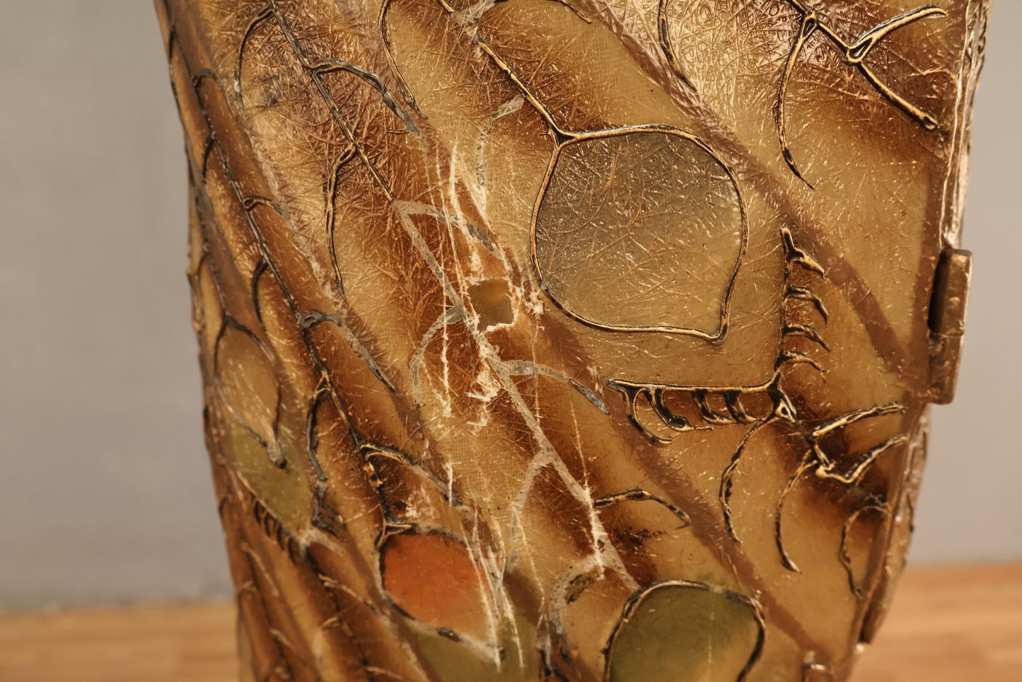 Large Fiberglass Peacock Floor Lamp - ONLINE ONLY
