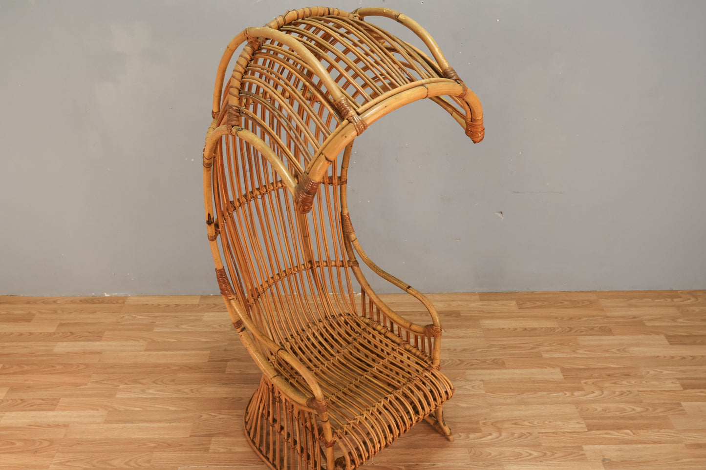 Tall Bamboo & Rattan Porter's Chair