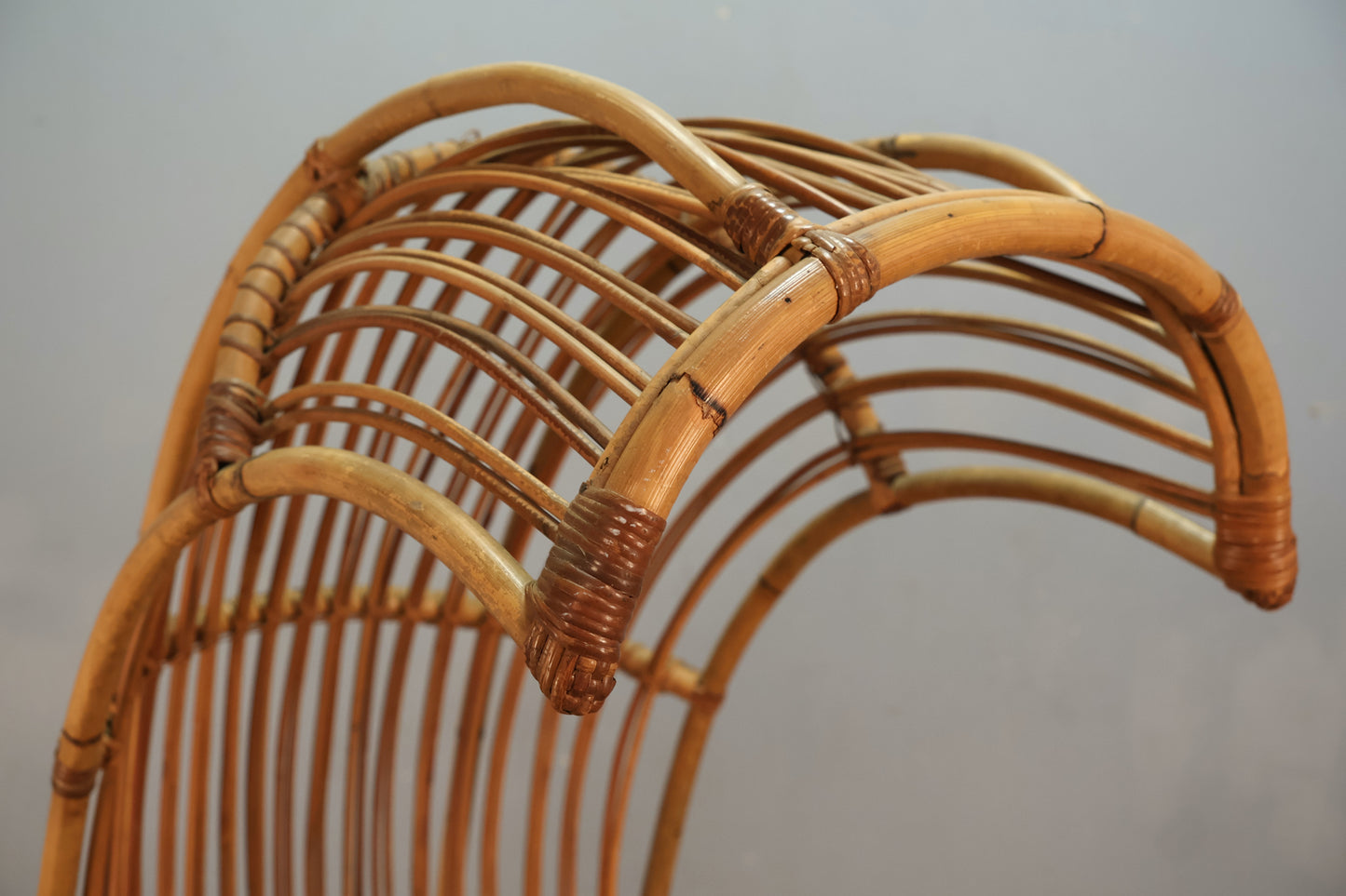 Tall Bamboo & Rattan Porter's Chair