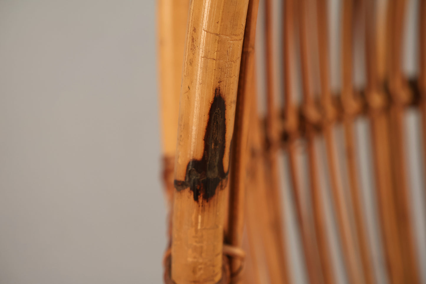 Tall Bamboo & Rattan Porter's Chair