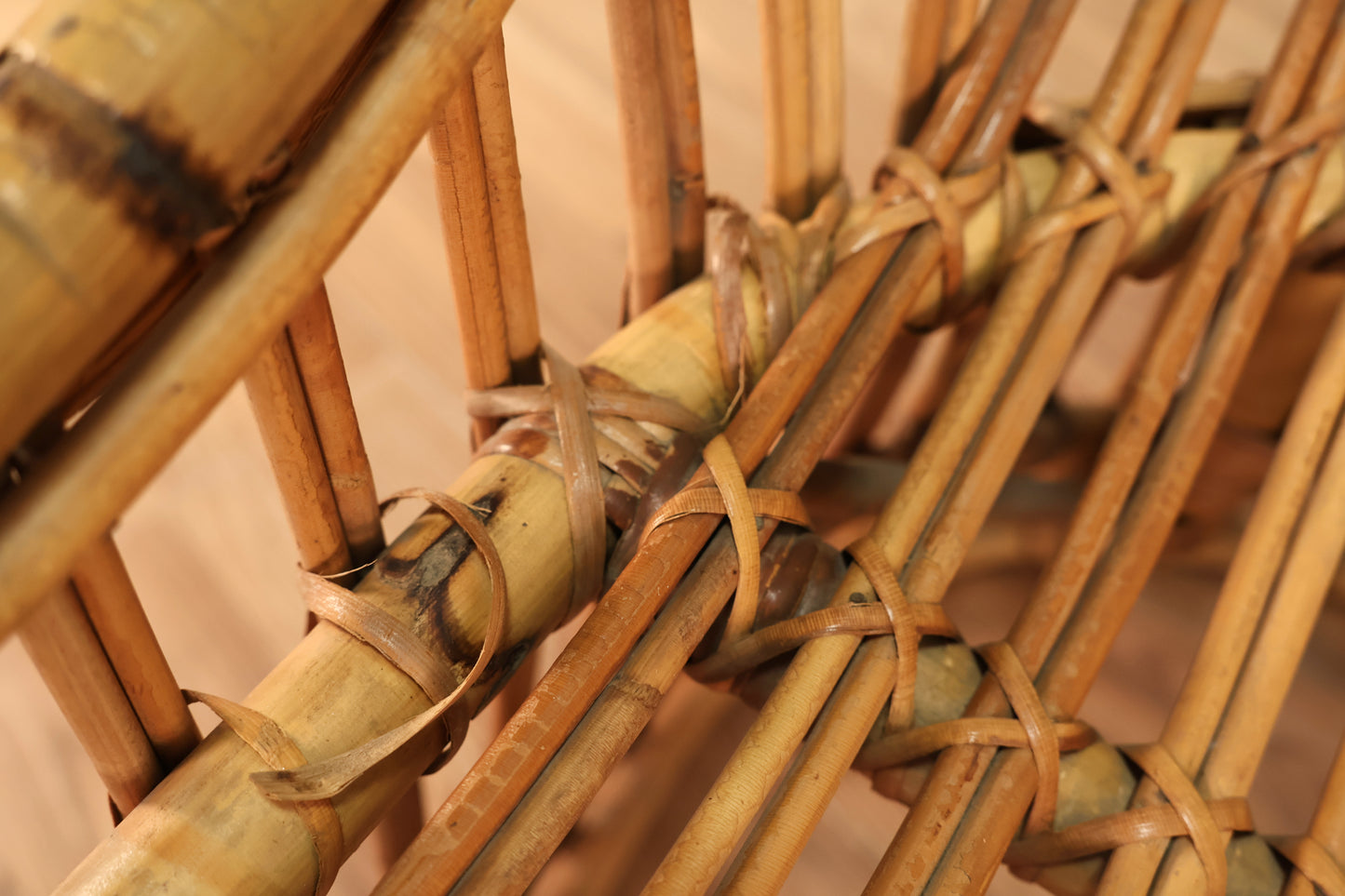 Tall Bamboo & Rattan Porter's Chair