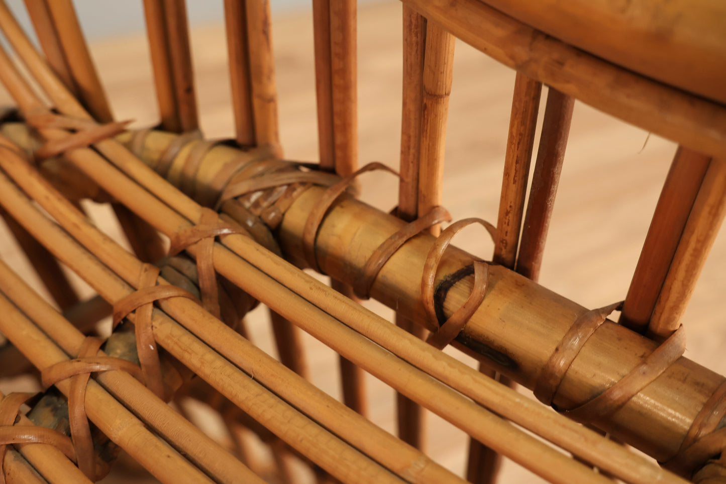 Tall Bamboo & Rattan Porter's Chair