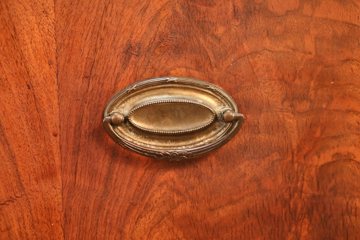 Victorian Burl 2-Drawer Console