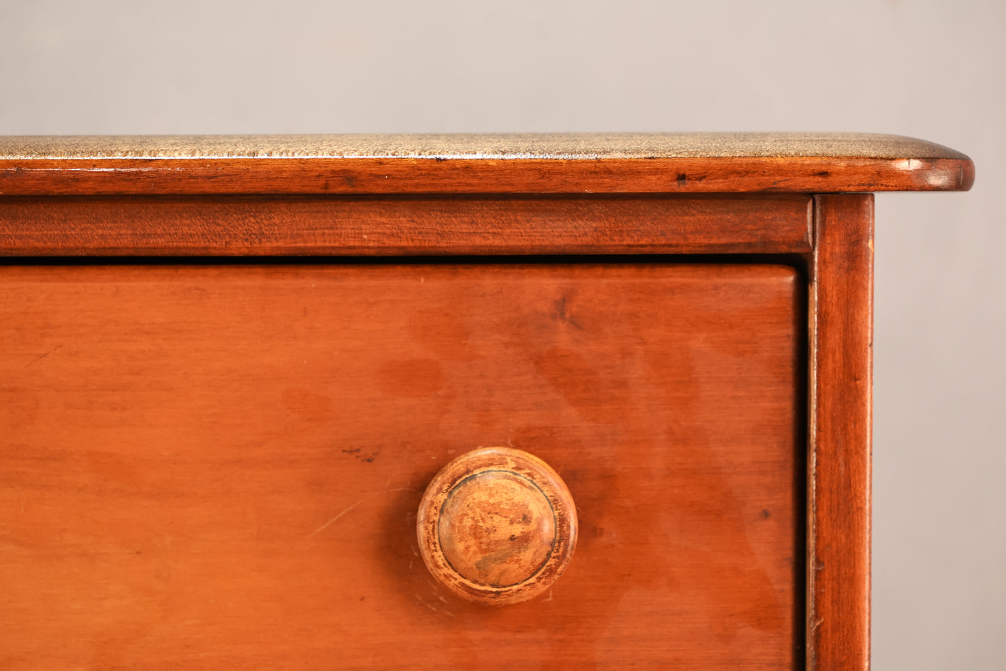 Country Maple 5-Drawer Highboy Dresser