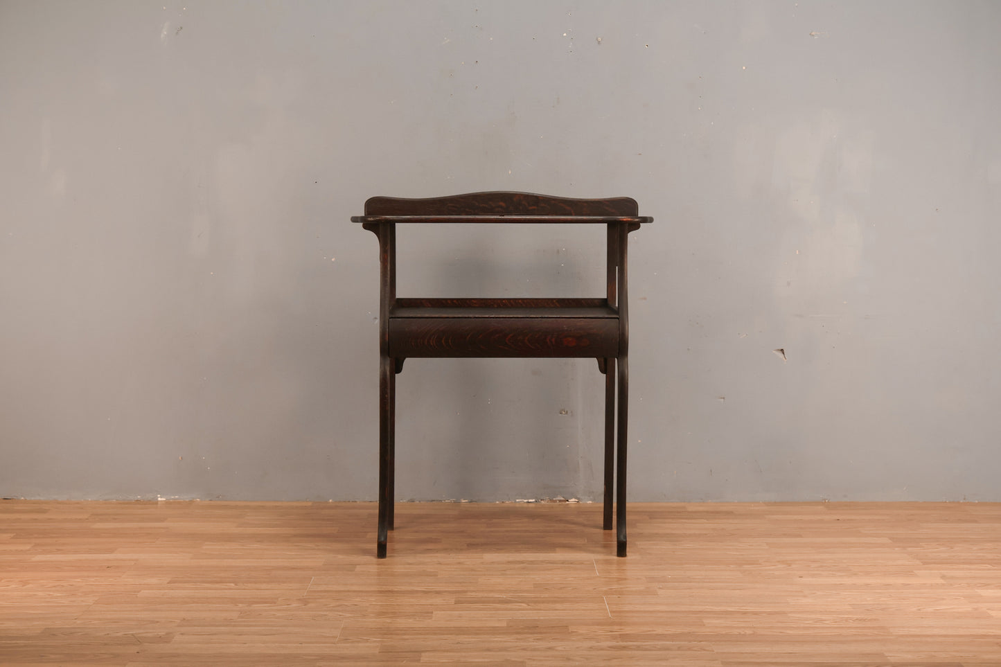 Compact Antique Oak 1-Drawer Console Table