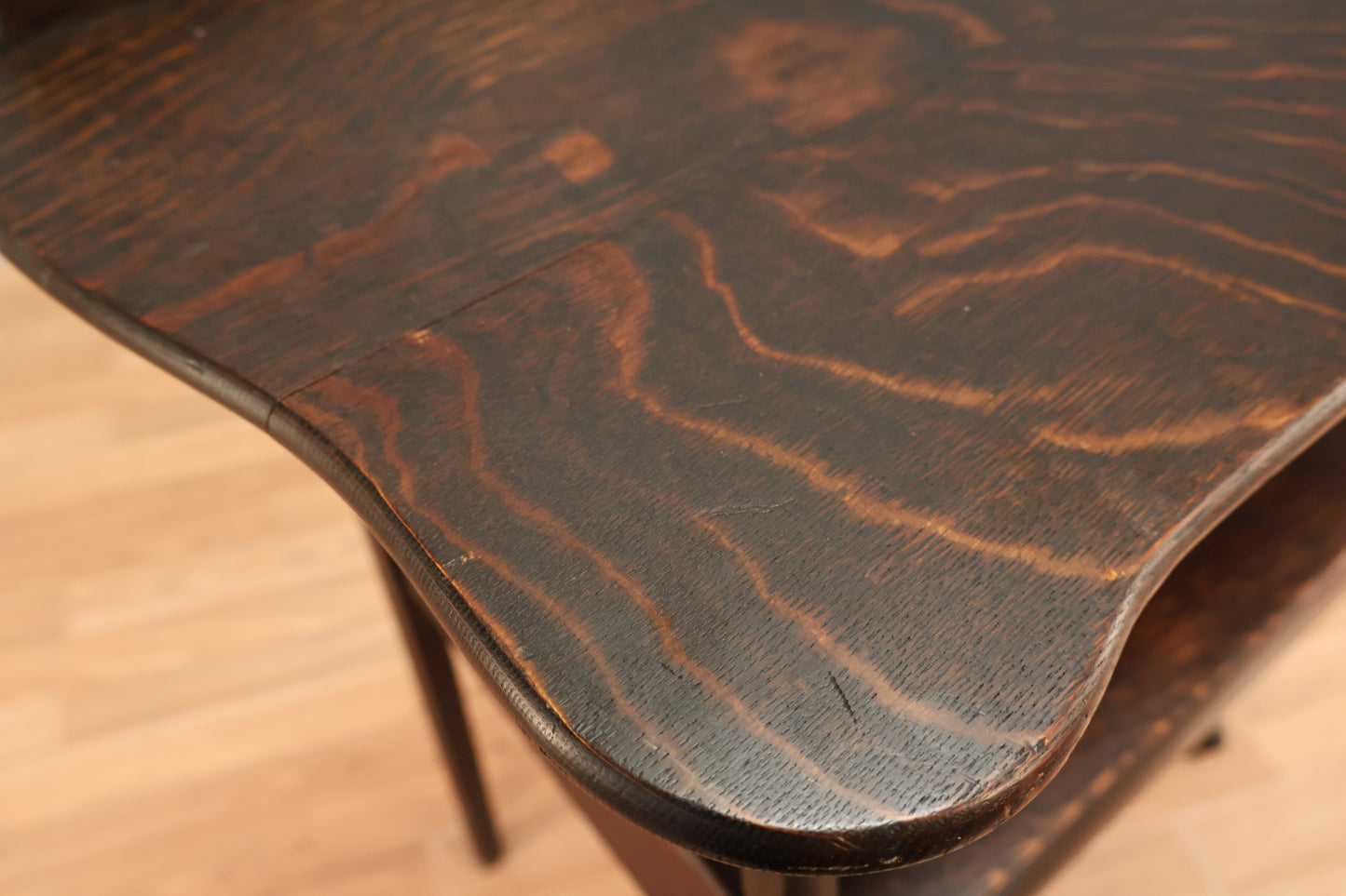 Compact Antique Oak 1-Drawer Console Table