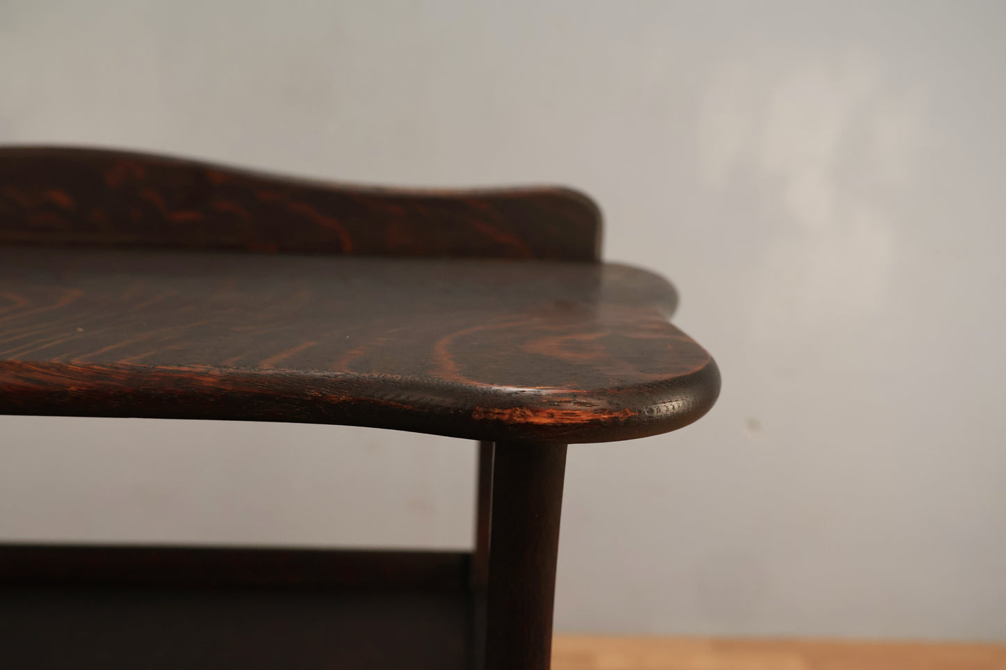 Compact Antique Oak 1-Drawer Console Table