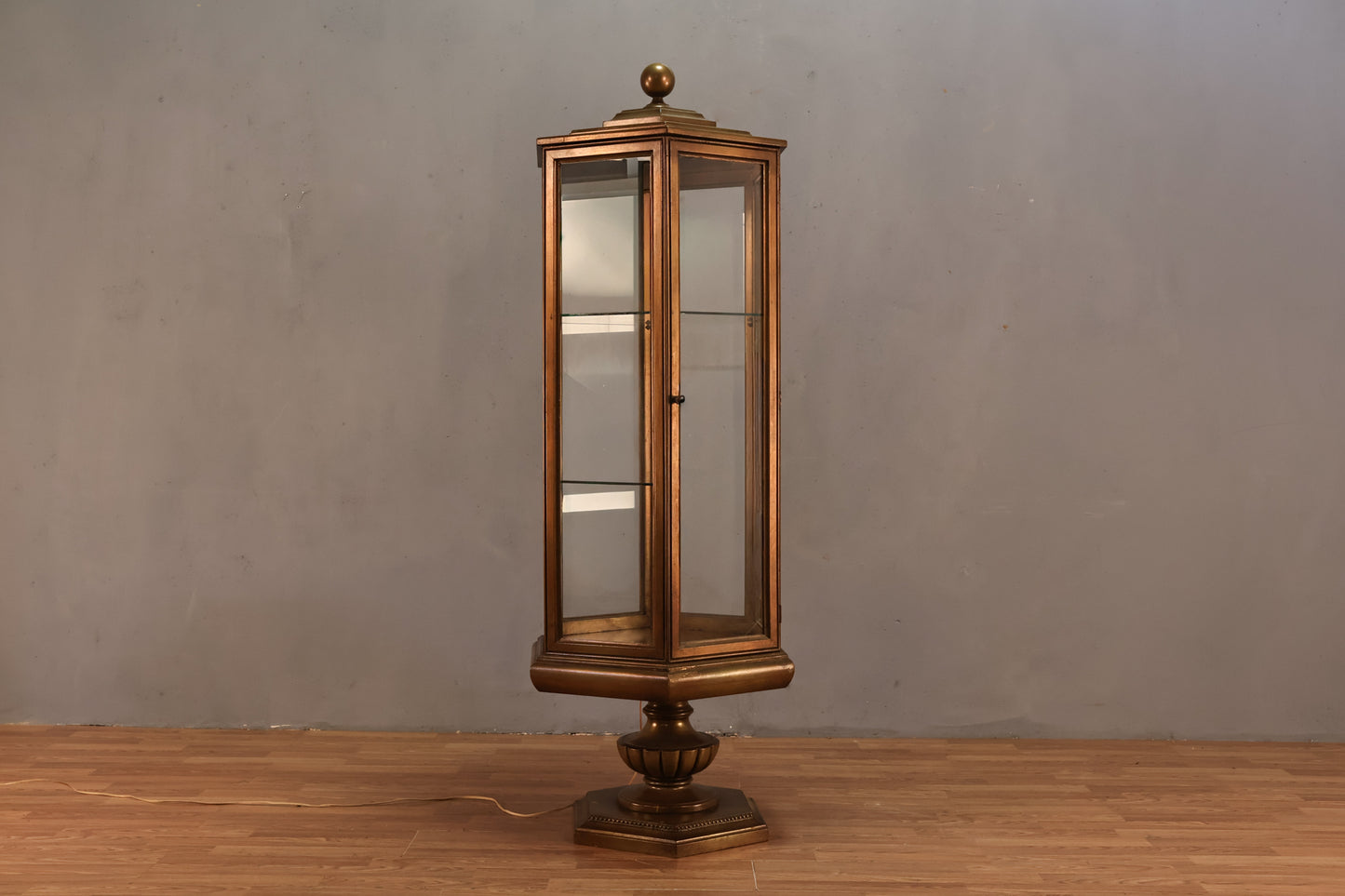 Hexagonal Glass Illuminated Vitrine - ONLINE ONLY