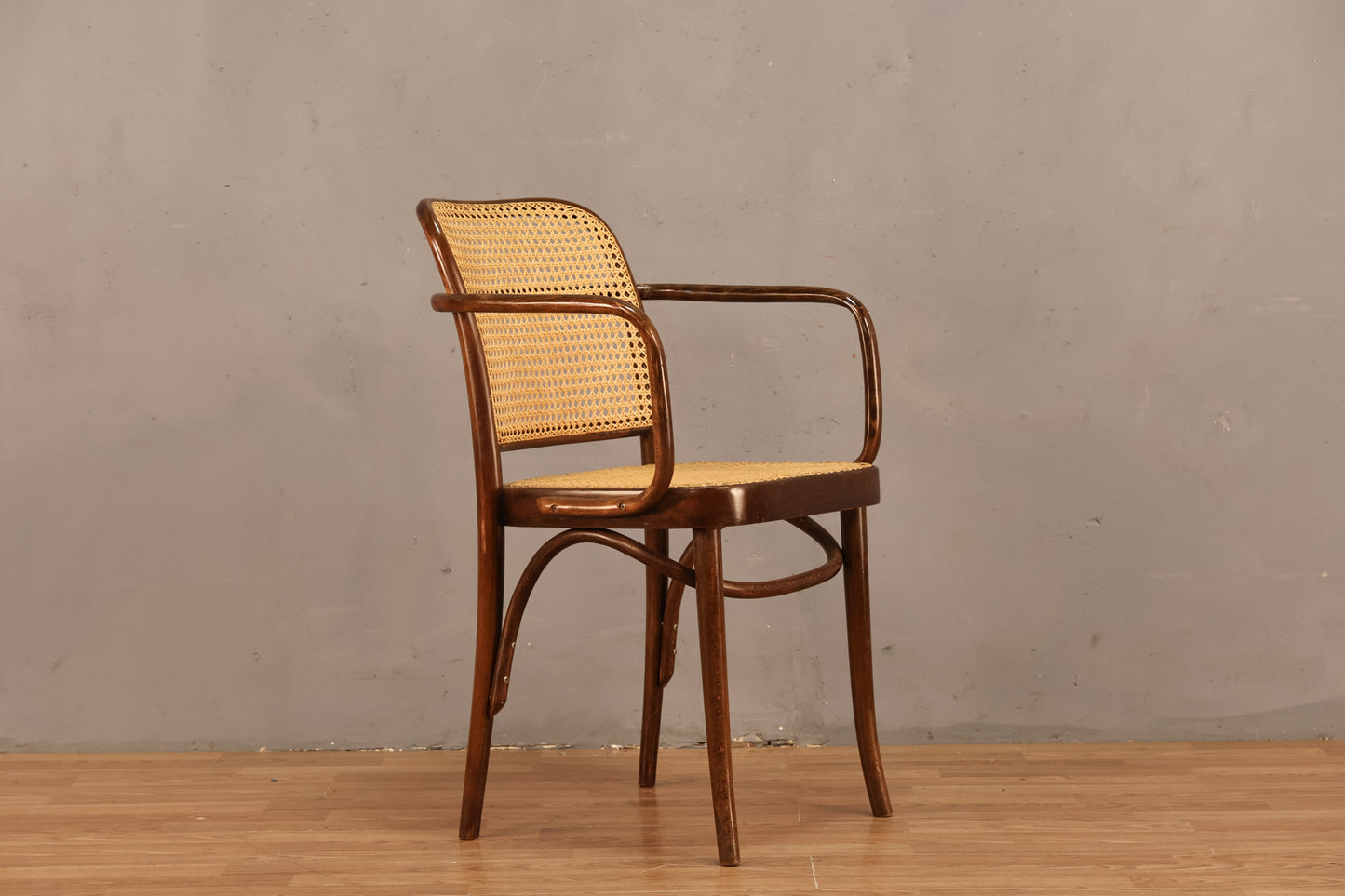 Josef Hoffmann "Prague" Bentwood & Cane Armchair