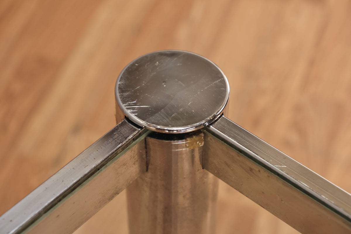 Chrome & Glass End Table - ONLINE ONLY