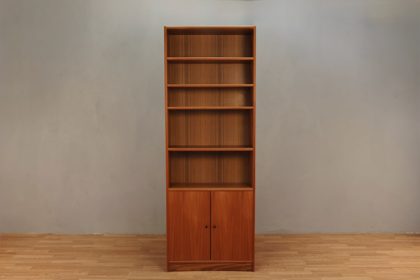 Tall Danish Teak 2-Door Wall Unit