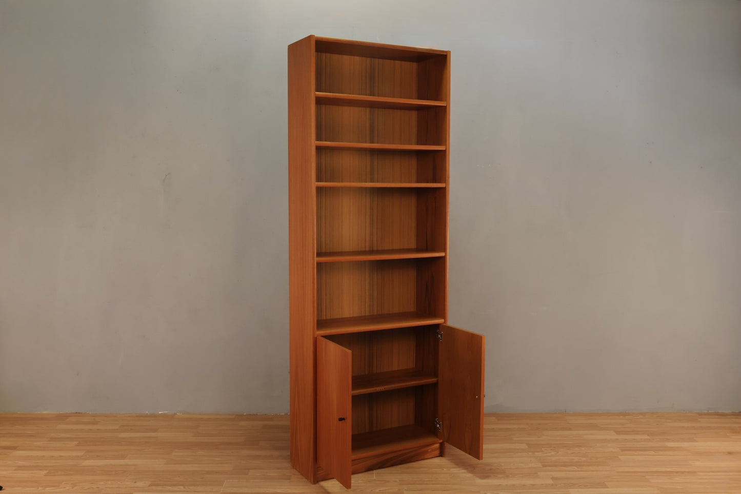 Tall Danish Teak 2-Door Wall Unit