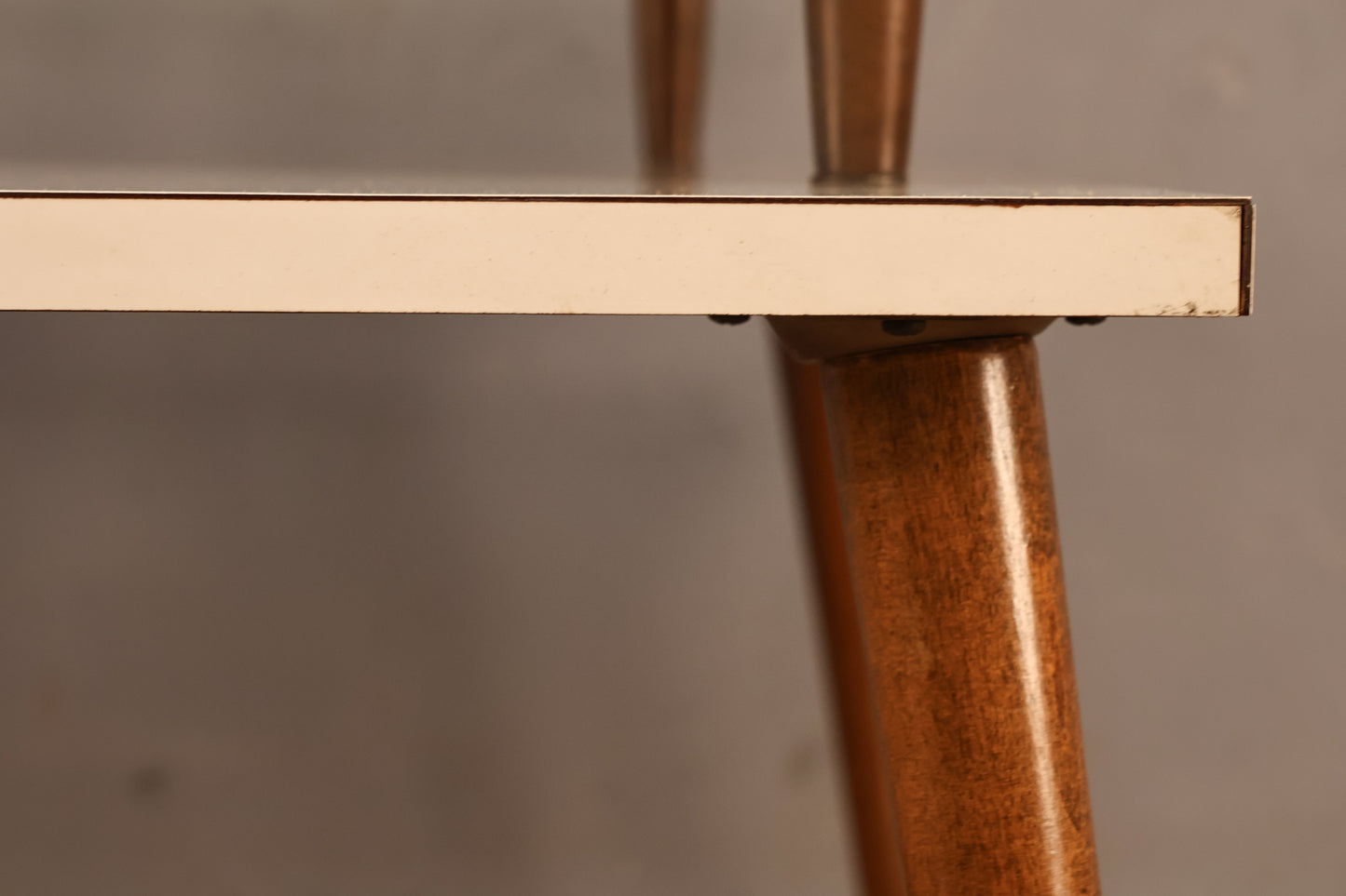 Atomic White Laminate Square Stepback Table - ONLINE ONLY
