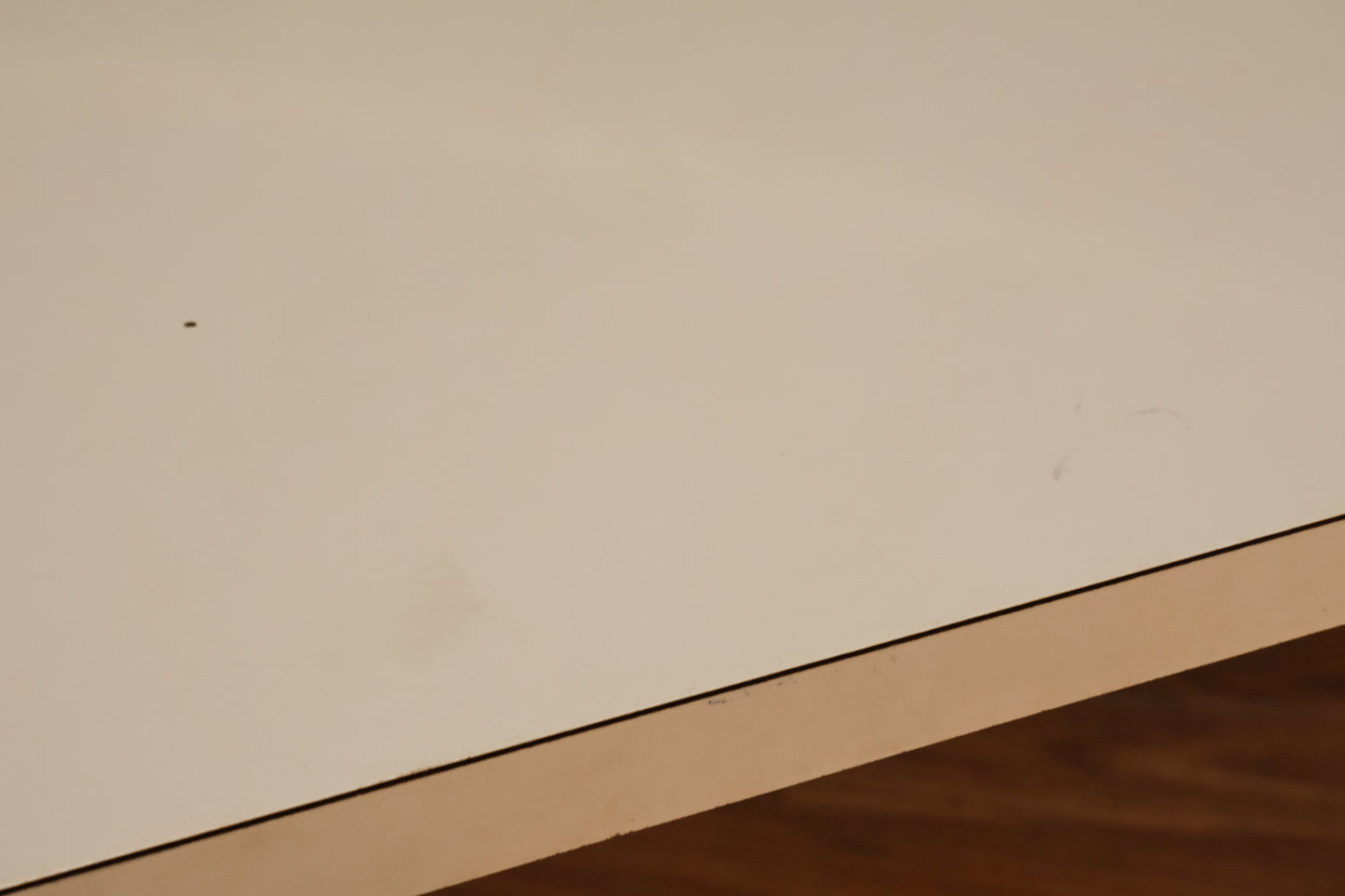 Atomic White Laminate Square Stepback Table - ONLINE ONLY