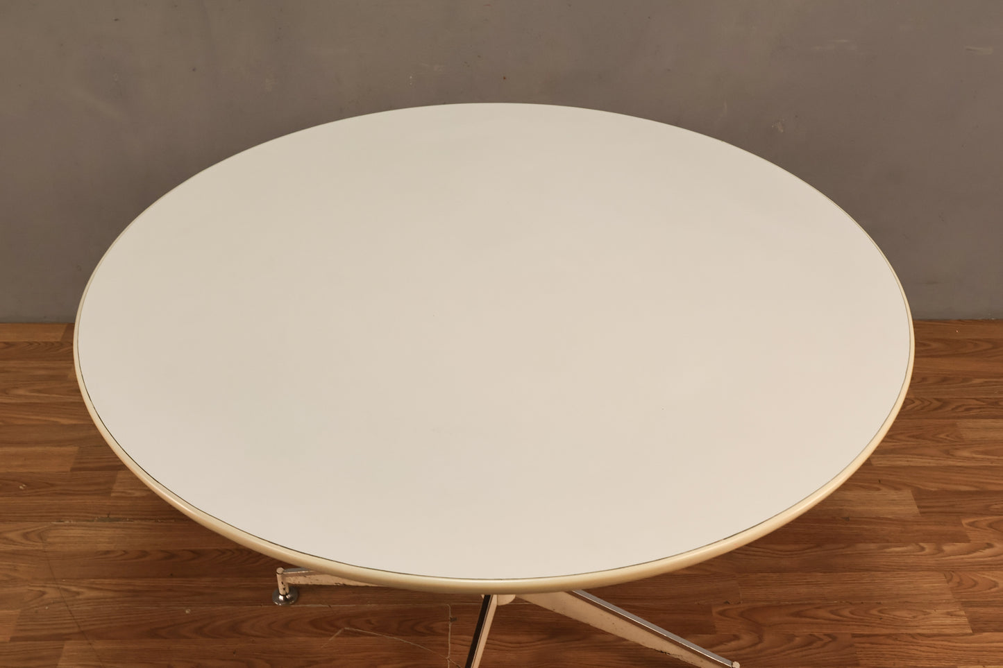 Atomic Round White Dining Table - ONLINE ONLY