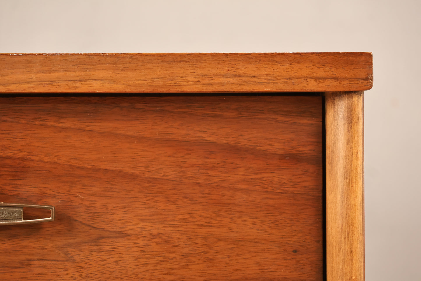 Mid Century Walnut 2-Drawer Nightstand