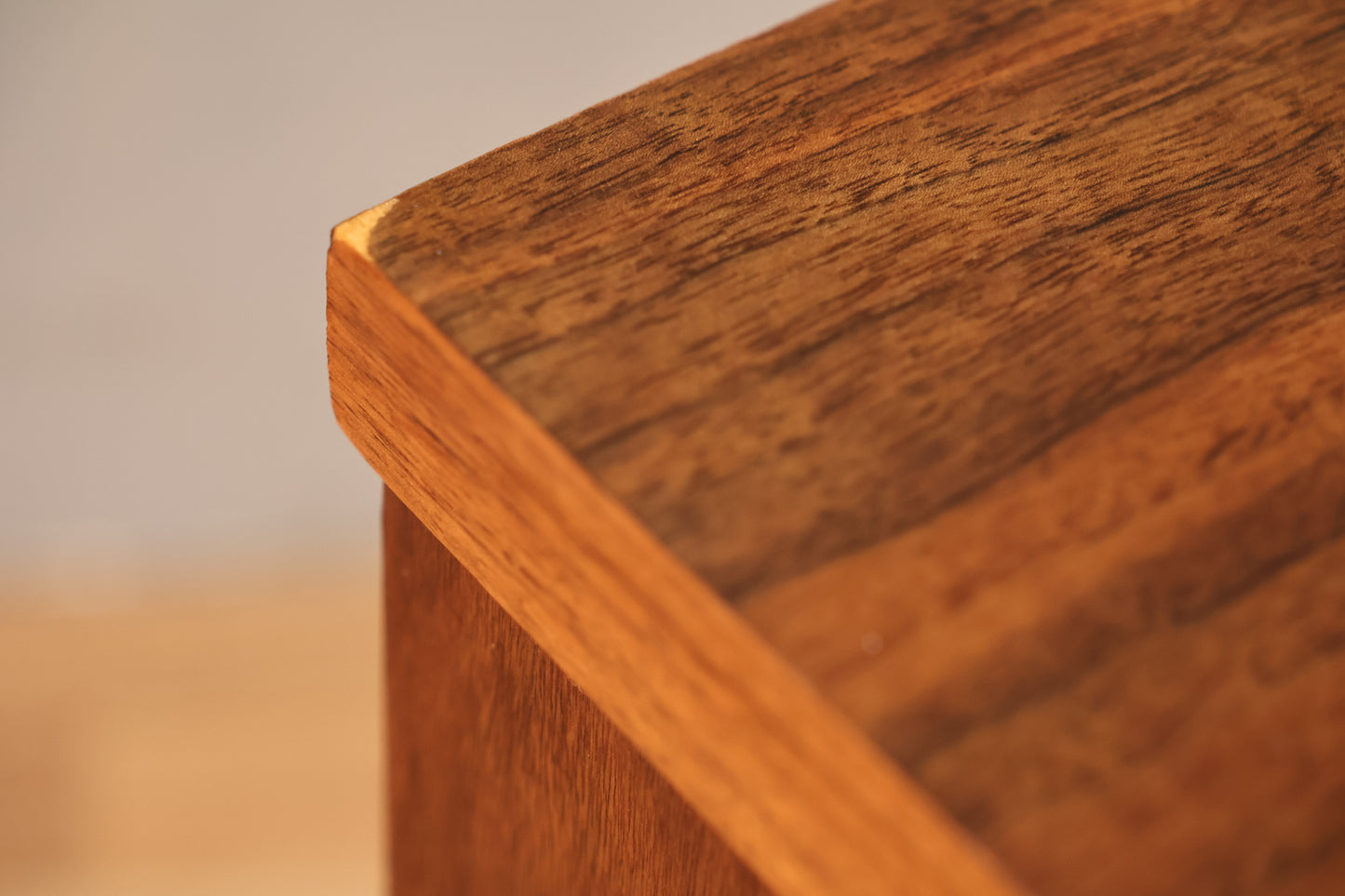 Mid Century Walnut 2-Drawer Nightstand